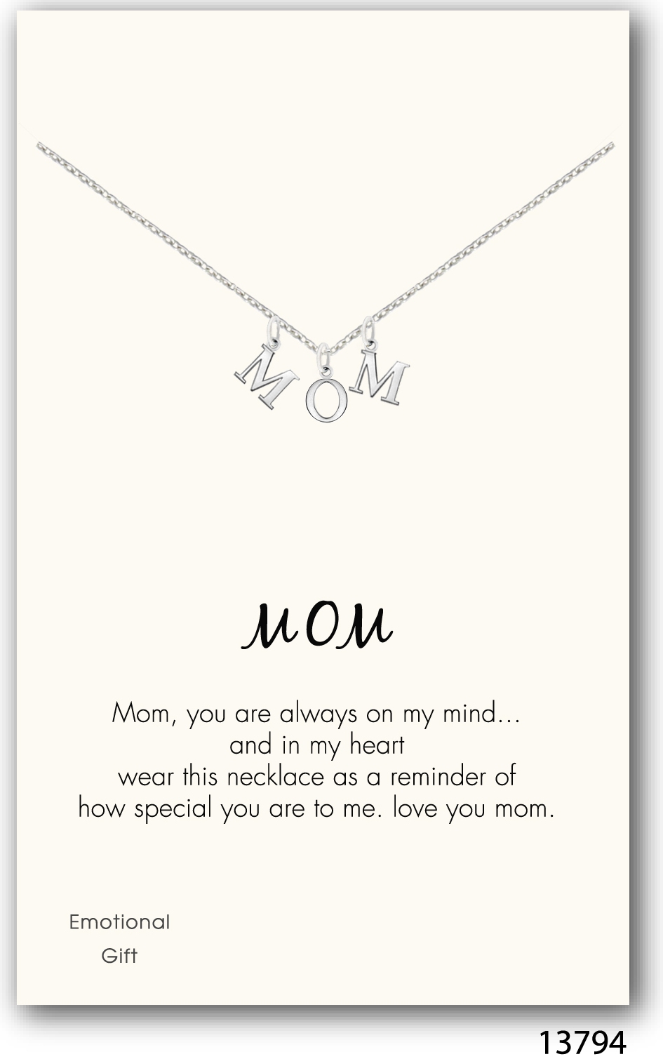 Mom silver pendant